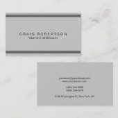 Visitekaartje met platte zwarte strepen (Voorkant / Achterkant)