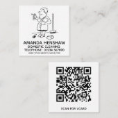 Visitekaartje met promotieplein voor huishoudelijk (Voorkant / Achterkant)