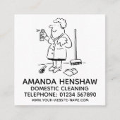 Visitekaartje met promotieplein voor huishoudelijk (Voorkant)