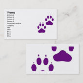 visitekaartje met Puppy Paws (Voorkant / Achterkant)