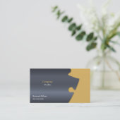 Visitekaartje met puzzelstukjes (Staand voorkant)