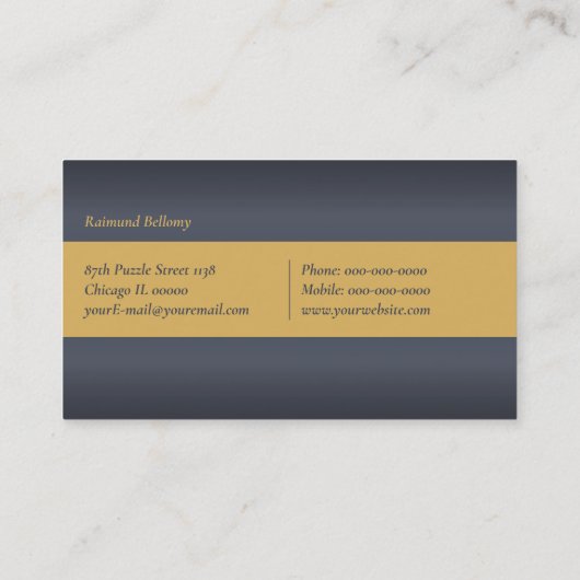 Visitekaartje met puzzelstukjes (Achterkant)