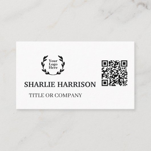 Visitekaartje met QR-code (Voorkant)