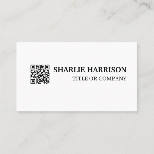 Visitekaartje met QR-code (Voorkant)