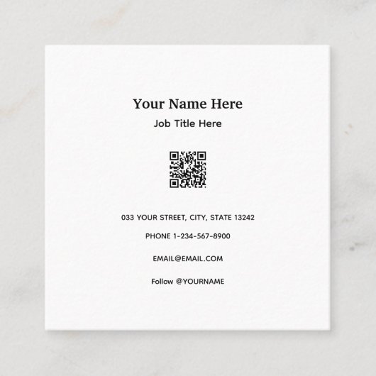 Visitekaartje met QR-code (Voorkant)