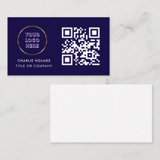 Visitekaartje met QR-code (Voorkant / Achterkant)