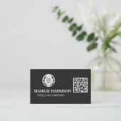 Visitekaartje met QR-code (Staand voorkant)