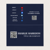 Visitekaartje met QR-code (Buitenkant ongevouwen)