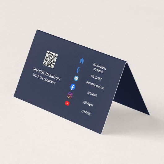 Visitekaartje met QR-code (Achterkant)