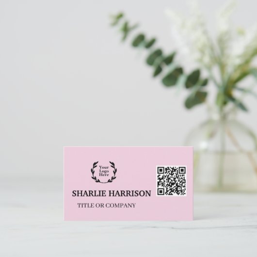 Visitekaartje met QR-code (Staand voorkant)