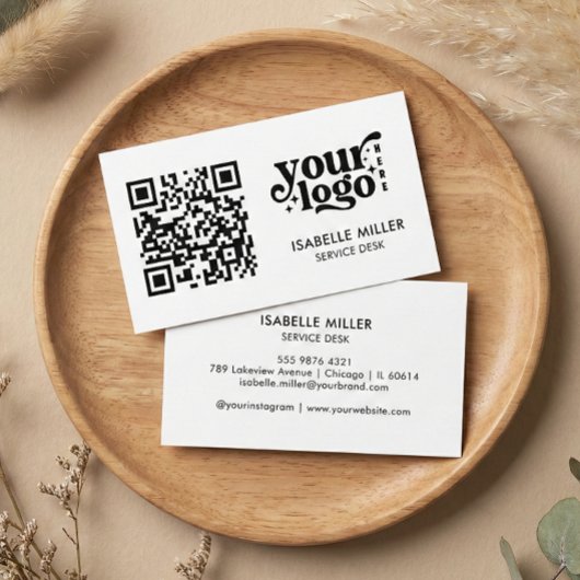Visitekaartje met QR-code | Eenvoudig modern ontwe