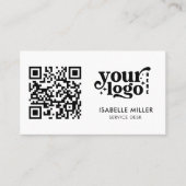 Visitekaartje met QR-code | Eenvoudig modern ontwe (Voorkant)