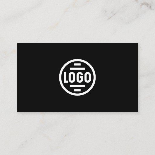 Visitekaartje met QR-code | Modern zwart ontwerp (Voorkant)