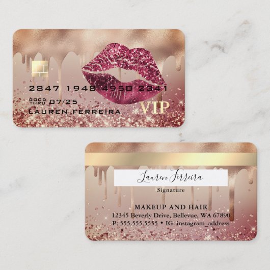 Visitekaartje met reservecreditcard (Voorkant / Achterkant)