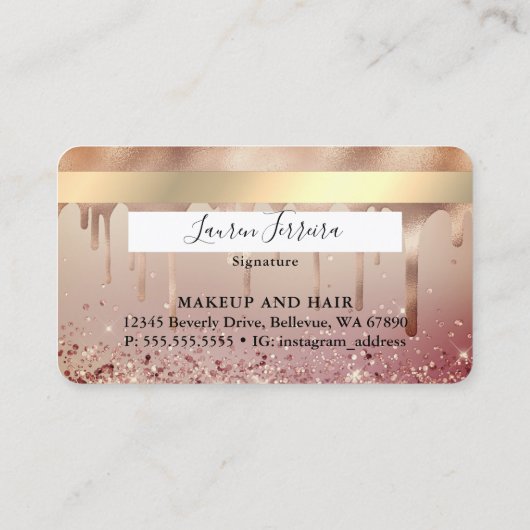 Visitekaartje met reservecreditcard (Achterkant)