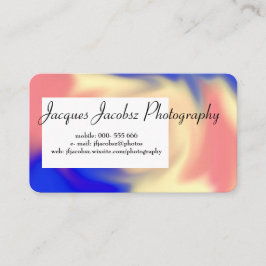 Visitekaartje met Retro Tie Dye Background