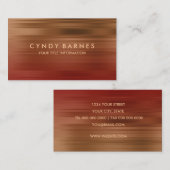 Visitekaartje met rode en koperstreep (Voorkant / Achterkant)