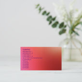 Visitekaartje met rode lampjes (Staand voorkant)