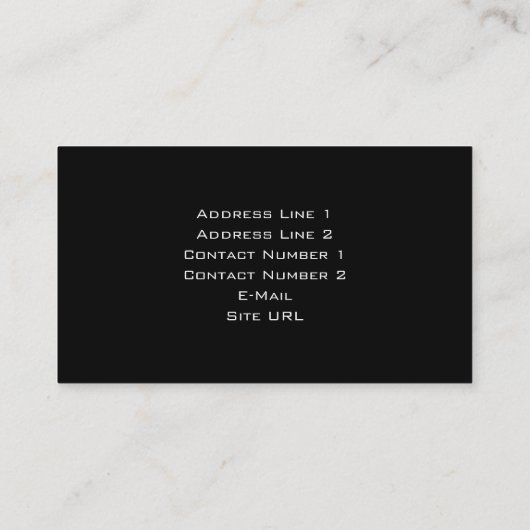 Visitekaartje met rode puls (Achterkant)