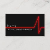 Visitekaartje met rode puls (Voorkant)