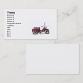 Visitekaartje met rode scooter (Voorkant / Achterkant)