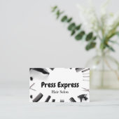 Visitekaartje met ronde haren (Staand voorkant)