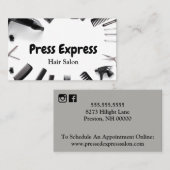 Visitekaartje met ronde haren (Voorkant / Achterkant)