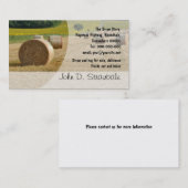 Visitekaartje met ronde strobalen (Voorkant / Achterkant)