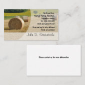 Visitekaartje met ronde strobalen (Voorkant / Achterkant)