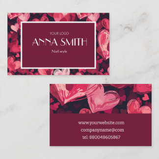 visitekaartje met rood hart