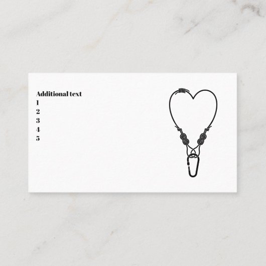 Visitekaartje met rotsklimmen (Achterkant)