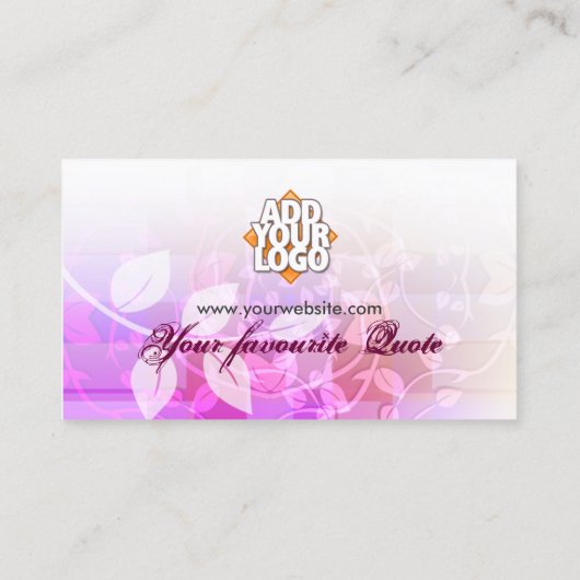 Visitekaartje met roze en kalkhoudende sinaasappel