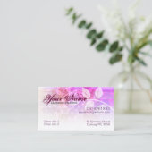 Visitekaartje met roze en kalkhoudende sinaasappel (Staand voorkant)