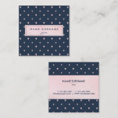 Visitekaartje met roze gouden hartritmepatronen (Voorkant / Achterkant)