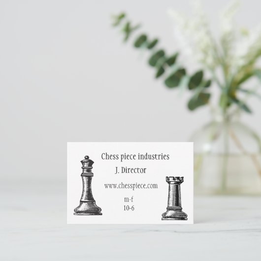 Visitekaartje met schaafkop (Staand voorkant)