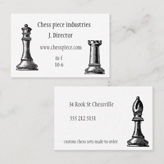 Visitekaartje met schaafkop (Voorkant / Achterkant)