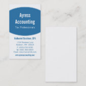 Visitekaartje met schone krommen, Vet blauw (Voorkant / Achterkant)