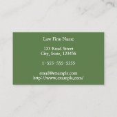 Visitekaartje met schonere en elegante barrister (Achterkant)