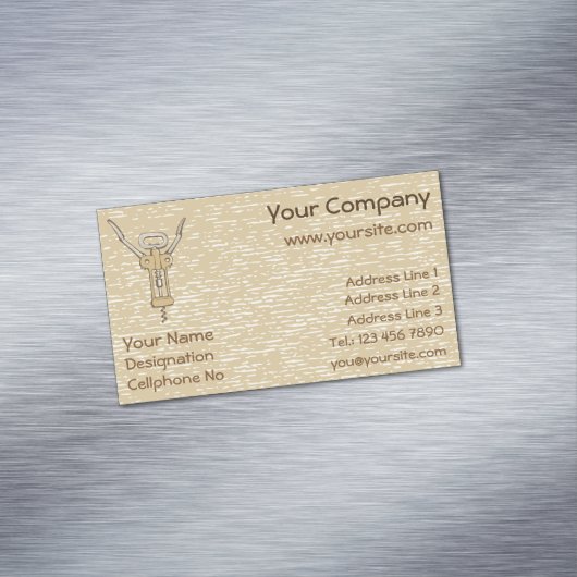 Visitekaartje met schroefdraad Magnet Magnetisch Visitekaartje (Voorbeeld)