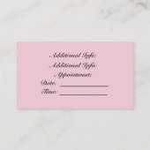 Visitekaartje met schuiflijn afsprakenkaartje (Achterkant)