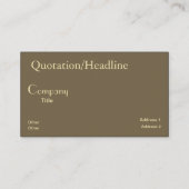 Visitekaartje met Sepia toned (Achterkant)