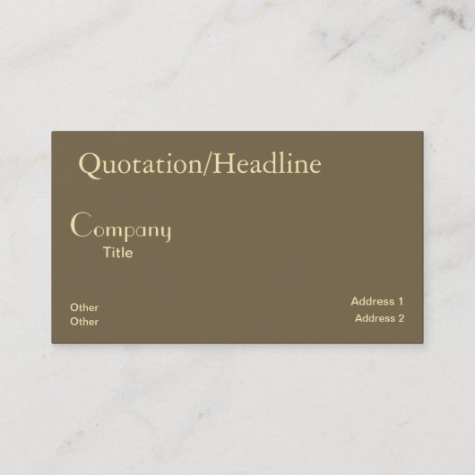 Visitekaartje met Sepia toned (Achterkant)