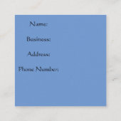 Visitekaartje met Showtime Circus Theme (Achterkant)