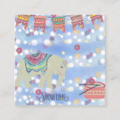 Visitekaartje met Showtime Circus Theme (Voorkant)