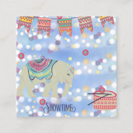 Visitekaartje met Showtime Circus Theme