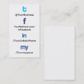 Visitekaartje met sociaal profiel tflm 2.0 vertbla (Voorkant / Achterkant)