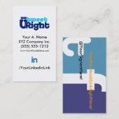 Visitekaartje met sociaal profiel WTURiteB 2.0 ver (Voorkant / Achterkant)