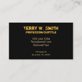 Visitekaartje met springen (Achterkant)