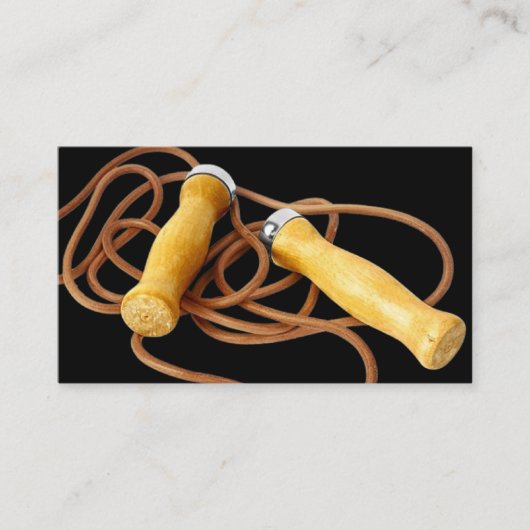 Visitekaartje met springen (Voorkant)