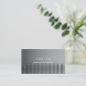 Visitekaartje met staalmetaaleffect (Staand voorkant)